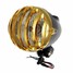 Motorcycle Bullet Halogen Gold H4 35W Black Headlight For Harley Custom - 2