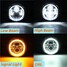 7Inch Round Signal Lamp Headlight For Harley Jeep Beam LED DRL Hi Lo Halo - 7