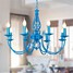 Chandelier Lamp Mediterranean Head Blue Bedroom Iron European Restaurant Garden - 1