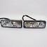 White Car LED Double Colors Steel Ring Daytime Running Lights New Yellow Lights - 5