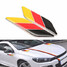 3D Car Sticker Decals Emblem Stripes Cool Metal 1 Pair Germany Flag - 1