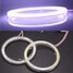 Outside Pair 60SMD Angel Eye 70mm 12V 10W COB White Ring Headlight Aperture - 4