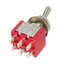 Toggle Switch 2A 250VAC DPDT On-Off-On Red 5A 6 PINs 3 Position 120Vac - 7