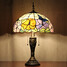Light Painting Resin Table Lamp Glass Pattern Tiffany - 1