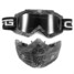 Silver Clear Mask Shield Goggles Motorcycle Helmet Detachable Modular Full Face Protect - 6