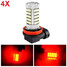 with Lens Housing Red 2835 SMD H11 Aluminum LED Fog 4pcs Light Daytime Running Light Bulb - 1