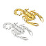 2pcs Motorcycle Fairing Scorpion Gas Tank Gold Decal Sticker 3D Sliver - 4