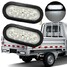 Tail Reverse Light Oval White Waterproof Truck Trailer Bus Pair LED Stop Turn - 3