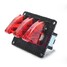 Light 20A 12V Red Car Carbon Fiber On-off Modification Trio Rocker Toggle Switch - 2