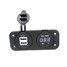 Motorcycle Auto LED Indicator Voltmeter Dual USB Charger Adapter - 2