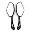 Black Universal 10mm Thread Motorcycle Rear View Side Mirrors Metal 8mm - 5