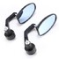 22mm CNC Rear View Mirrors Oval 8inch Aluminum Motorcycle Handlebar - 4