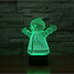 Snowman Christmas 3d Colorful Novelty Lighting Touch Dimming Christmas Light - 3