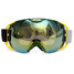 Glasses Dual Lens Motorcycle UV Snowboard Ski Goggles Green Spherical Yellow - 1
