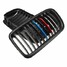 E38 Color Matte Black Grilles For BMW Front M Style Wide - 3
