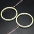 Pair White COB 100mm Angel Eye Ring Outside 12V 10W Headlight Aperture - 11