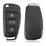 AUDI A3 A4 A6 3 Button Remote Key Shell A2 Folding Flip Case A6L - 1