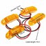 Amber Kit Turn Brake Square Tail Stop LED Light Side Marker Lamp Truck Trailer - 4