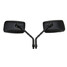 10mm Thread Rectangle Rear View Side Mirrors Black Motorcycle Scooter ATV - 6