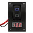 Panel LED Marine Boat Battery Rocker Switch 12V Dual LED Test Voltage Voltmeter - 1