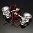 4pcs 12V Indicator Lamp Motorcycle Skull Skeleton Head 0.5W Turn Signal Light - 6