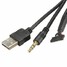 Panel USB Aux Mounting Flush Mount Car Headphone Input Jack Adapter Male 3.5mm - 5