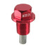 Anodized Drain Plug Magnet M12x1.25 Oil Red Magnetic Engine - 5