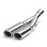 Muffler Twin Double Tip Motorcycle Universal Steel Exhaust Tail Pipe - 6