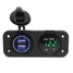 Car Charger Dual USB LED Digital Display Voltmeter Port DC12-24V Waterproof - 1