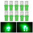 Lighting Interior Bulb Door Lamp Green 10Pcs T10 LED Side Maker Light Car 5630 10SMD - 1