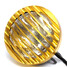 Headlight Motorcycle Bullet Halogen 6inch Golden Harley CNC Aluminum Grill - 5