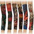 Nylon Stretchy Party Arm Stockings Temporary Tattoo Sleeves Styles Mix - 1