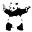 Bumper Window Wall Vinyl Decal Reflective Sticker Panda Motorcycle - 1