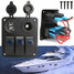 Breaker Waterproof RV LED Rocker Switch Panel Circuit Car Marine Boat Gang Dual USB - 2