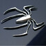 Silver Spider Sticker Car 3D decorative sticker - 1