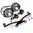 Set With Motorcycle Two Spotlightt Turn Signals Harley Custom Bar - 3