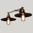 Industrial Double Retro Umbrella Rural Black Wall Lamp - 1