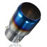 Round Caliber Universal Grilled Blue Stainless Steel Exhaust Muffler Pipe - 2