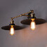 Industrial Double Retro Umbrella Rural Black Wall Lamp - 2