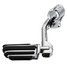 Adjustable 1.25inch Harley Davidson 32mm Short Mount Long Chrome Angled Foot Pegs Pedals - 6