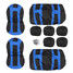 Front Rear Washable Blue Piece Protectors Universal Car Seat Covers Black - 2