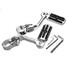 Davidson Long Mount For Harley Pair 3.2cm 1.25inch Foot Pegs Pedals Adjustable - 1