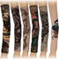 Styles Mix Temporary Tattoo Sleeves Stretchy Party Arm Stockings 6pcs - 1