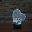 Beautiful Touch Control Love Shape Gift Led Night Lamp 100 3d - 2