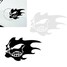 Car Sticker Skull Waterproof Fish Reflective Decal - 3