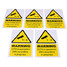 5pcs Stickers CCTV Yellow Window Signs Decal Warning - 1