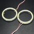 Outside Pair 60SMD Angel Eye 70mm 12V 10W COB White Ring Headlight Aperture - 12