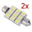 SMD LED Car Festoon 1W White Light Bulb - 1