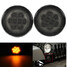 Smoked Lens LED Turn Signal Light Assembly Front Fender Amber Jeep Wrangler - 1