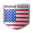 Metal Car Decal Sticker USA Flag Auto Badge Emblem - 1